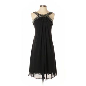 JS Boutique Polyester Cocktail Jeweled Dress Black